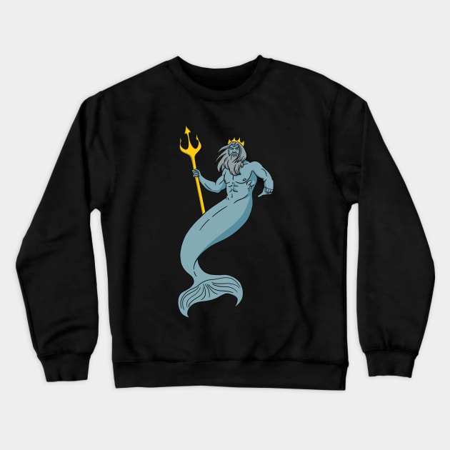 Neptune aka Poseidon - Greek God of Water and Sea Crewneck Sweatshirt by isstgeschichte